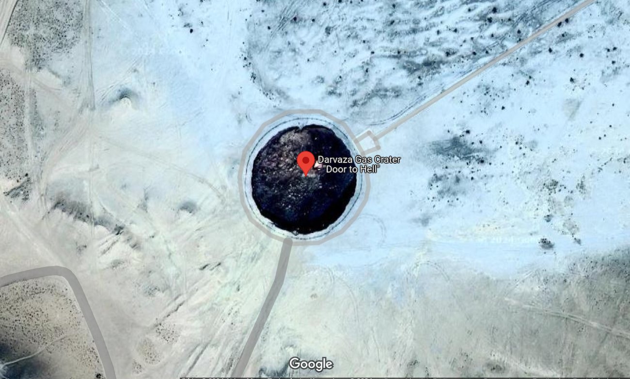 Aus sicherer Entfernung: Google Maps zeigt euch das „Tor zur Hölle“