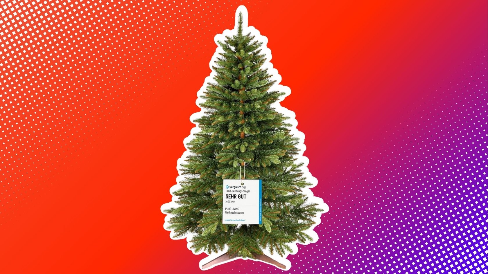 Ein künstlicher Weihnachtsbaum, der auf Amazon verkauft wird, ist Testsieger.
