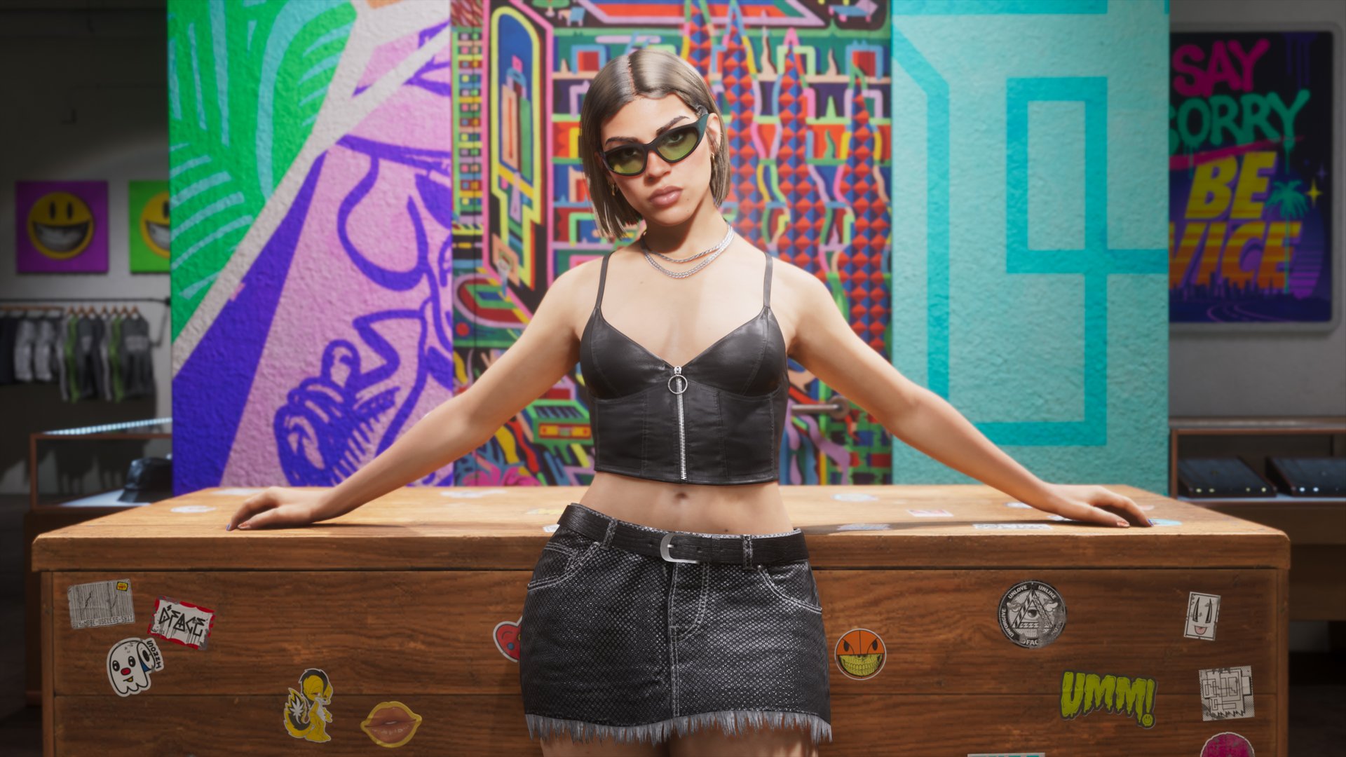 Screenshot from GTA 6 with Lucia.