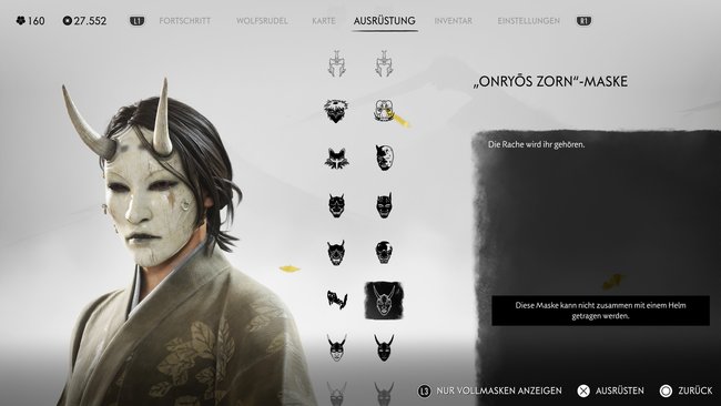 "Onryos Zorn"-Maske