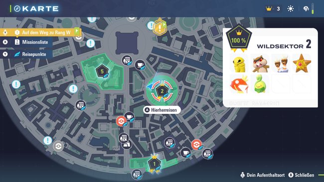 Standort von Wildsektor 2 und welche Pokémon hier erscheinen.