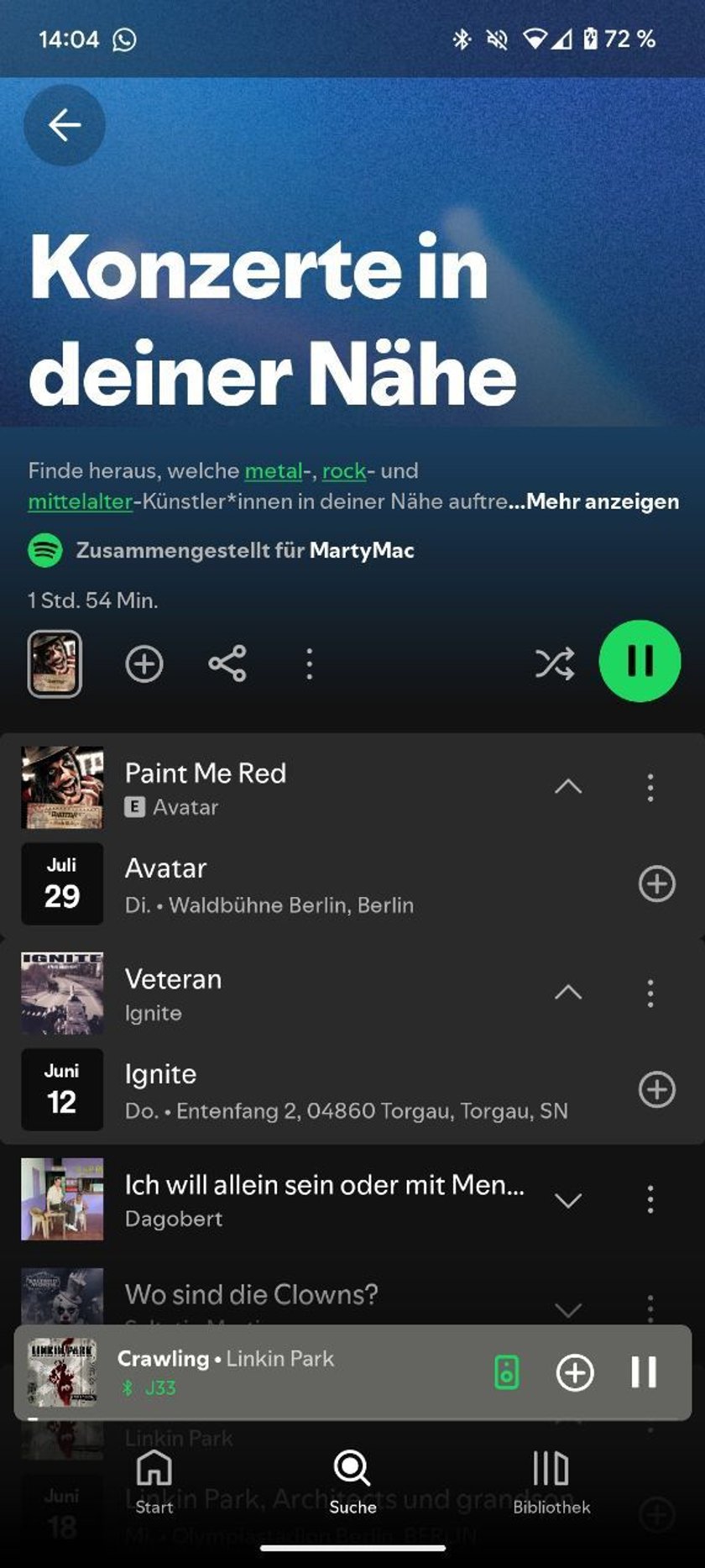 Spotify Konzerte in der Nähe