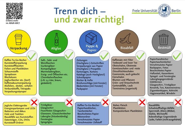 Übersicht zur Mülltrennung in 2025.