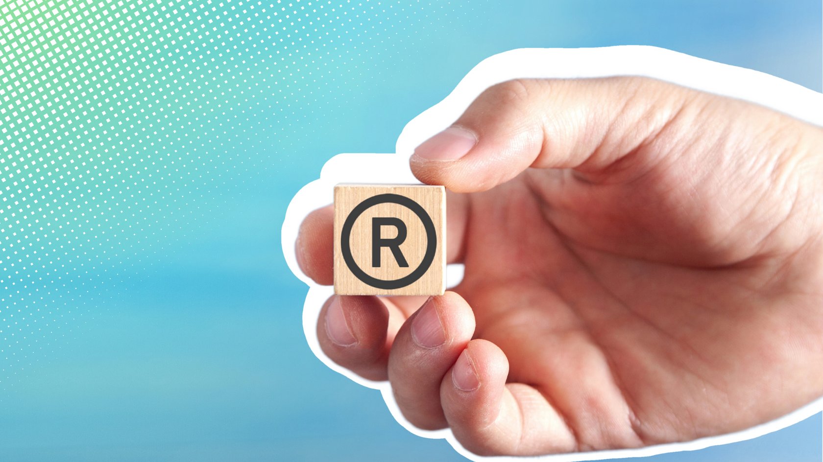 Trademark Symbol in einer Hand