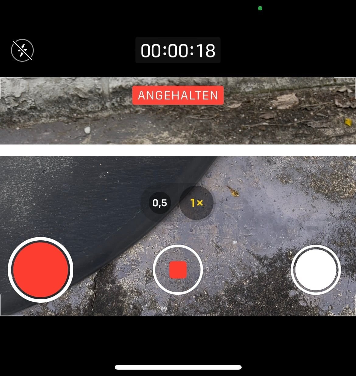 Angehaltene Videoaufnahme mit iOS 18.