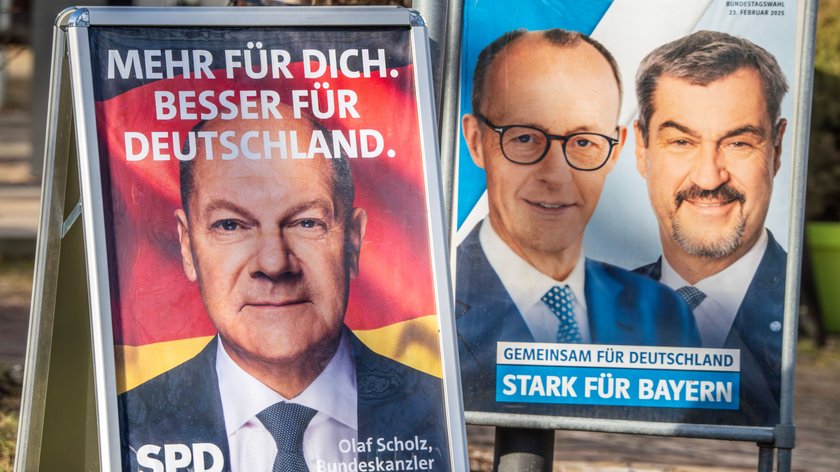 Wahlplakate 2025 von SPD und CSU