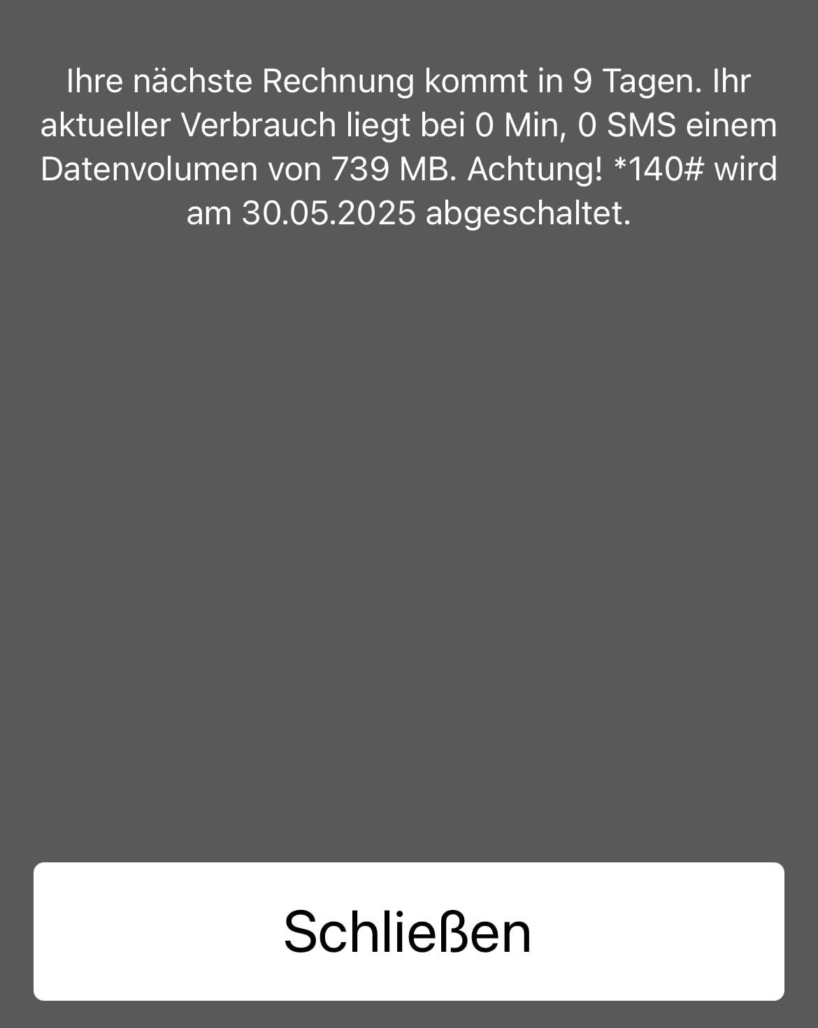 o2 schaltet Feature ab.