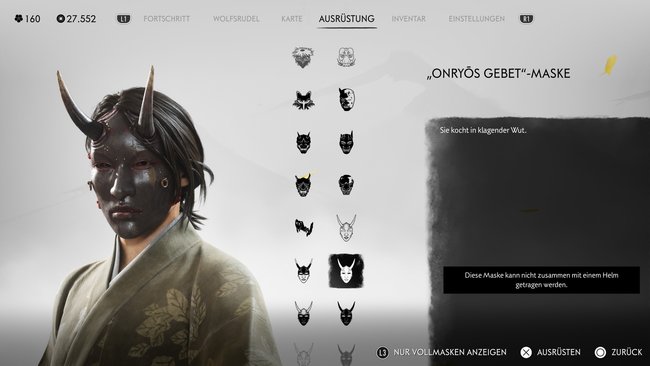 "Onryos Gebet"-Maske