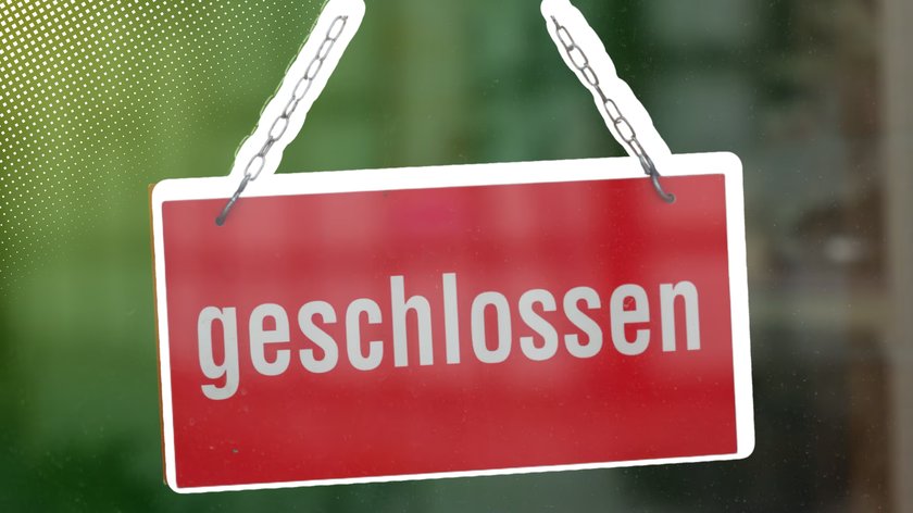 Geschäft geschlossen Schild
