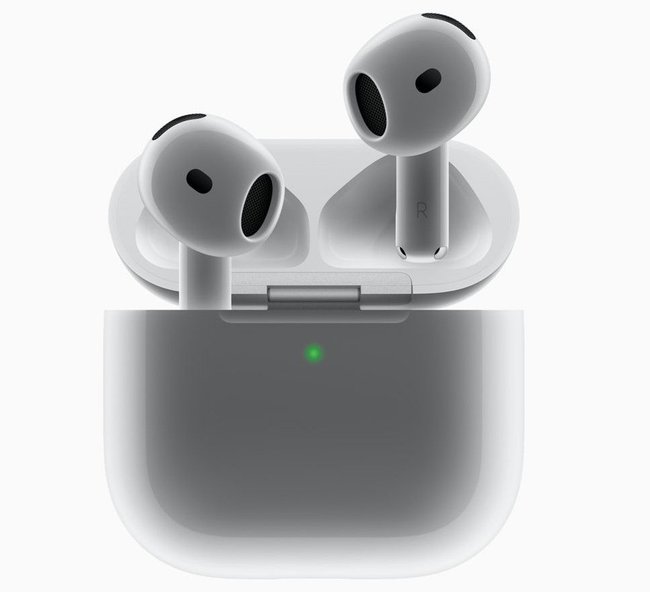 Die neuen AirPods 4 mit Ladecase.