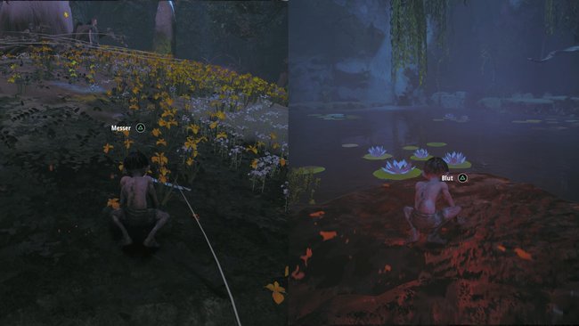 Messer und Blut führen in den See