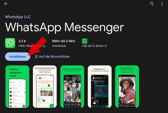 WhatsApp installieren