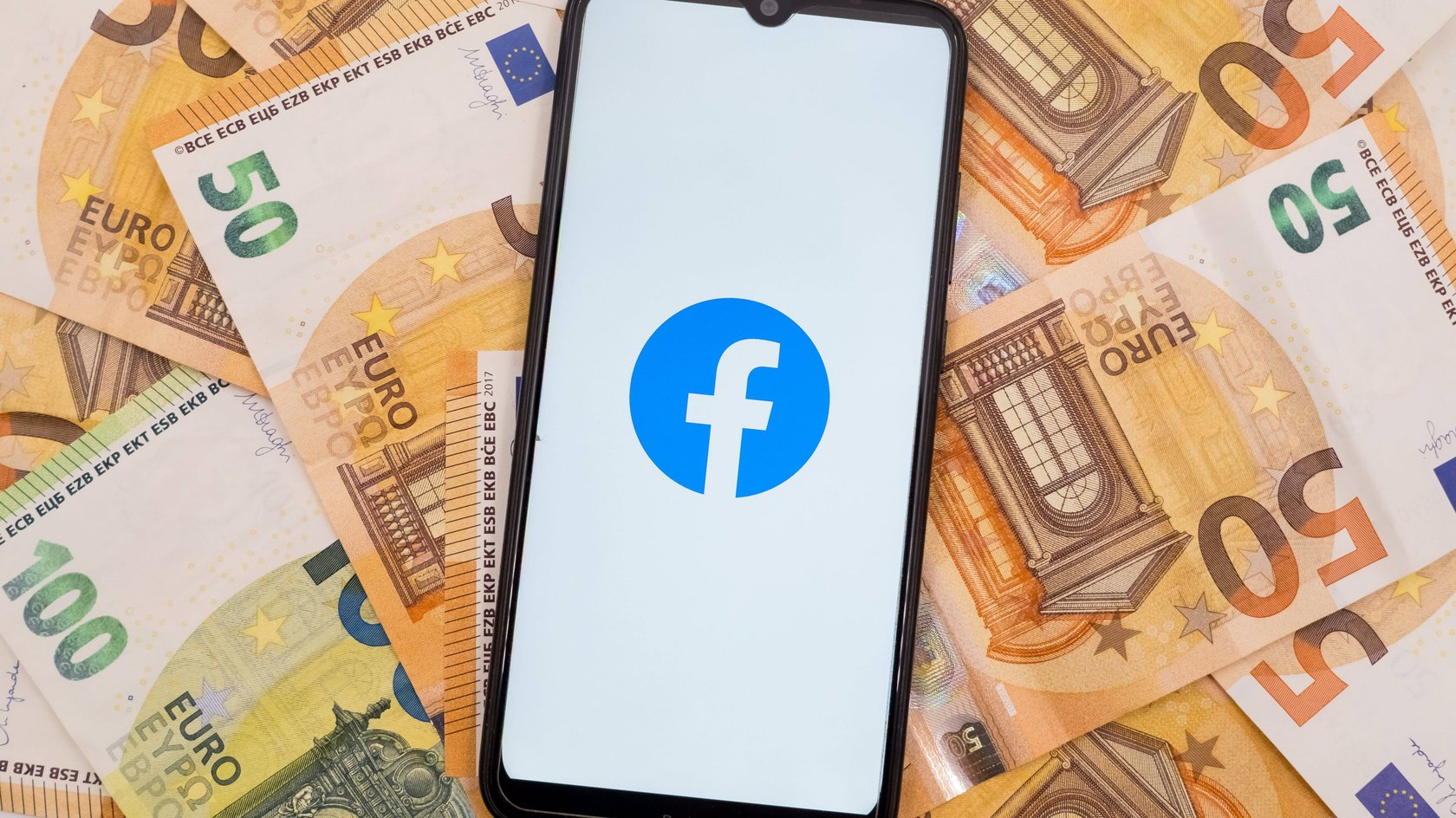 Facebook-Logo auf Smartphone