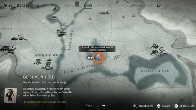 Fundort vom Sumi-e Pflaumenkranich