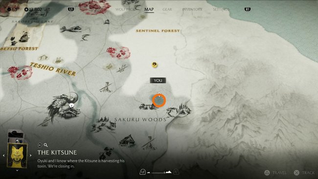 Fundort der "Schutz des Koi"-Maske.