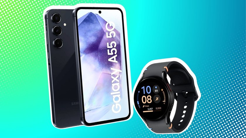 Samsung Galaxy A55 Galaxy Watch FE GIGA bearbeitet