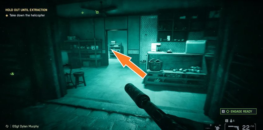 Das Bild zeigt einen Fundort einer Erkennungsmarke in Battlefield 6.