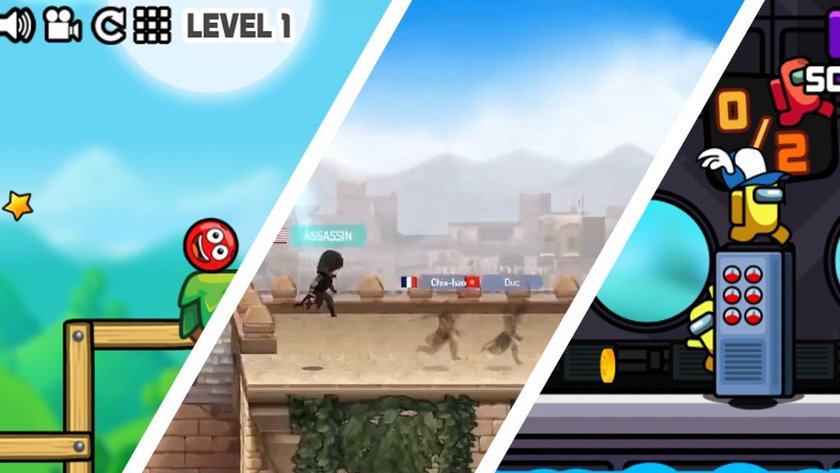 Screenshot mit 3 Jump & Run Spielen