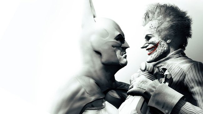 Batman und sein Erzfeind der Joker liefern sich eine hitzige Schlacht um Gotham City