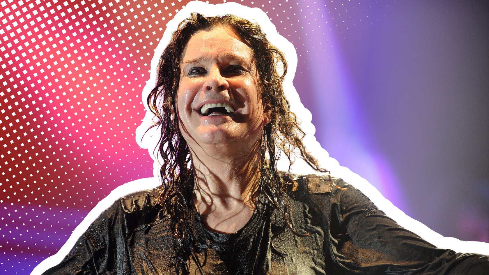 Ozzy Osbourne mit nassen Haaren bei einem Konzert im Juni 2012.