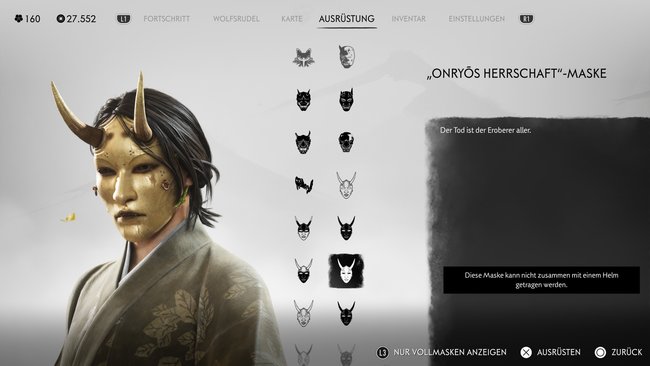 "Onryos Herrschaft"-Maske