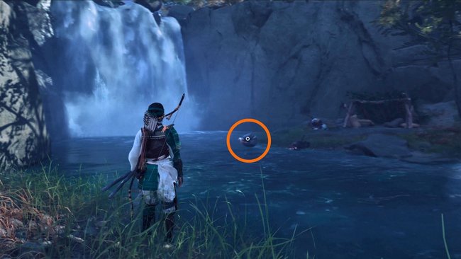 Fundort der Fetzen des toten Mannes.