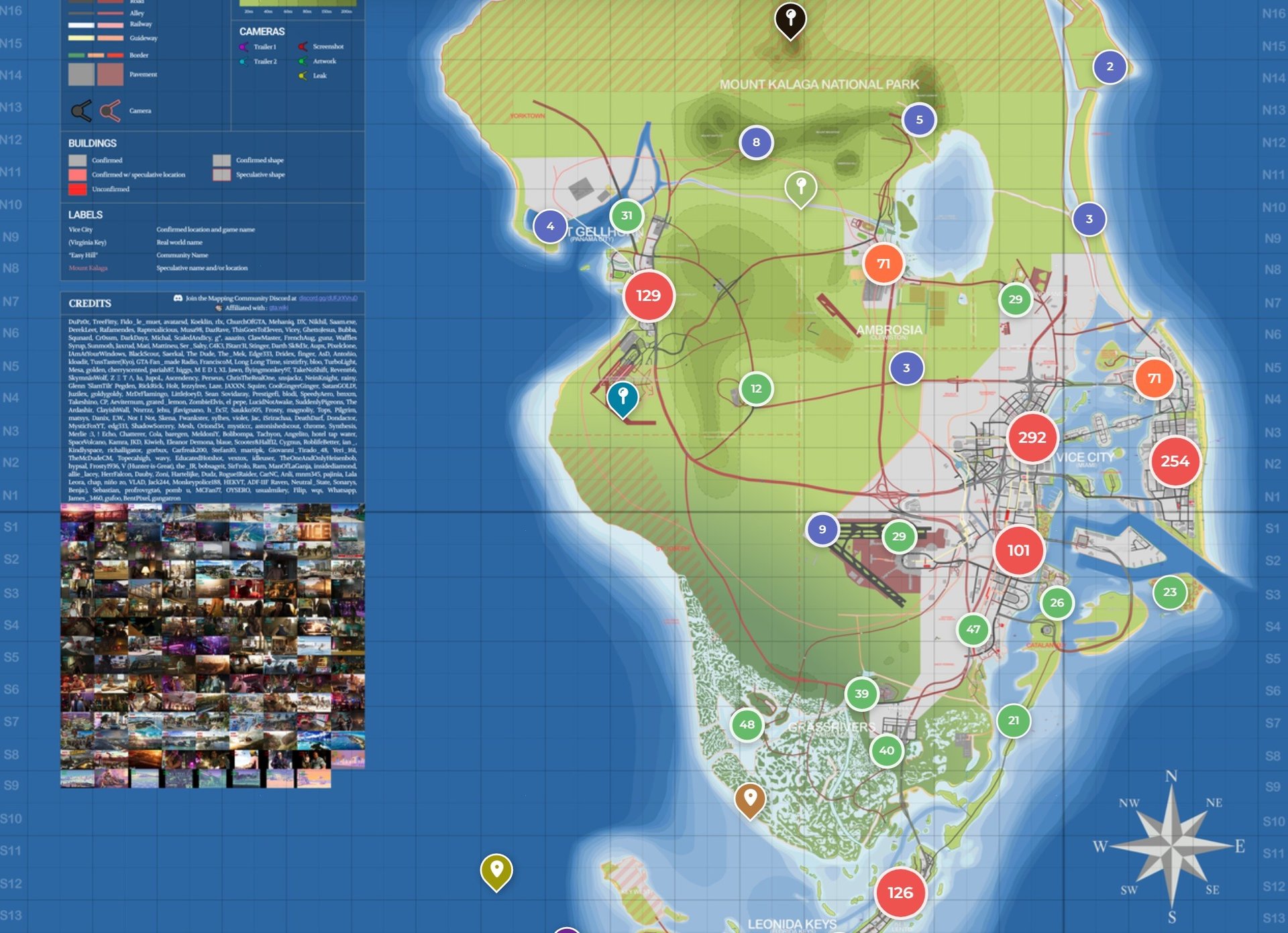 The image shows an unofficial map from GTA 6.