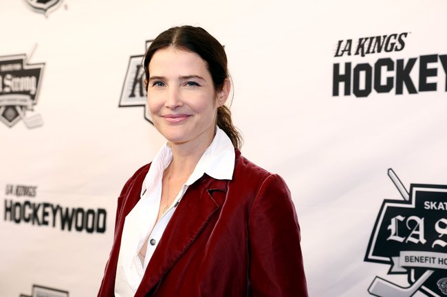 Cobie Smulders Anfang 2025 bei einem Eishockey-Event.