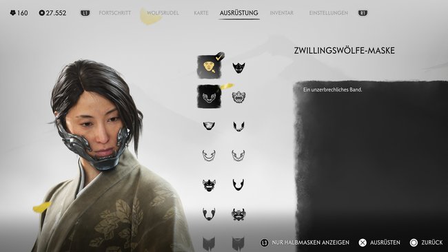 Zwillingswölfe-Maske