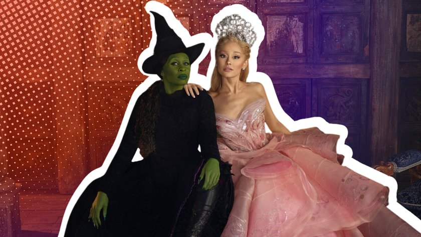 Ariana Grande und Cynthia Erivo in ihren Kostümen für „Wicked“.