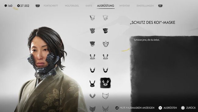 "Schutz des Koi"-Maske