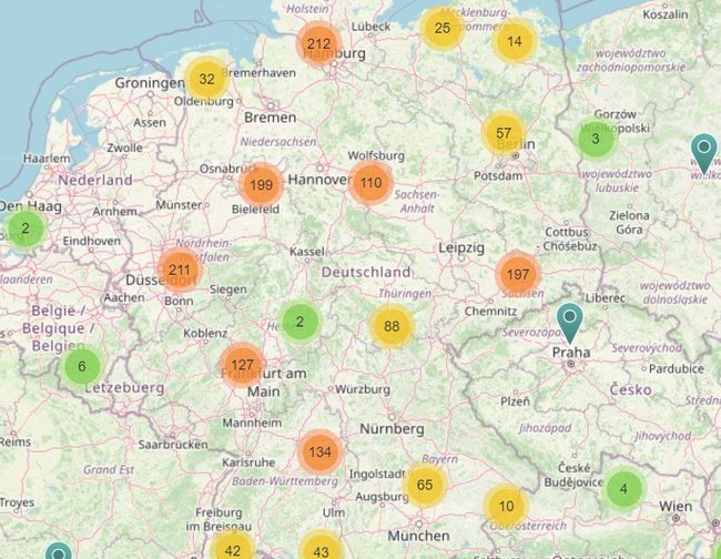 Deutschland auf der Karte von 1NITE TENT