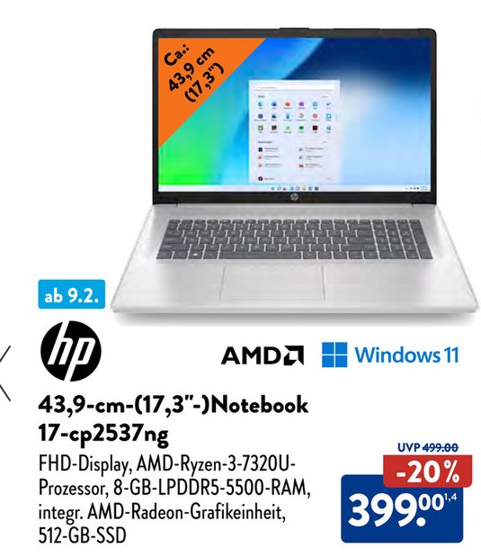 HP-Laptop 17-cp2537ng Aldi-Prospekt