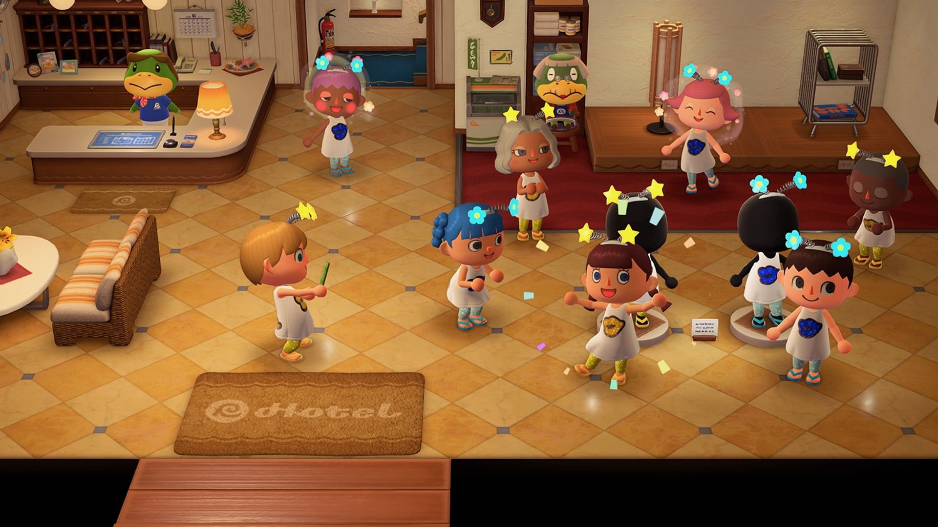 Outfits at the Resort Hotel in Animal Crossing New Horizons