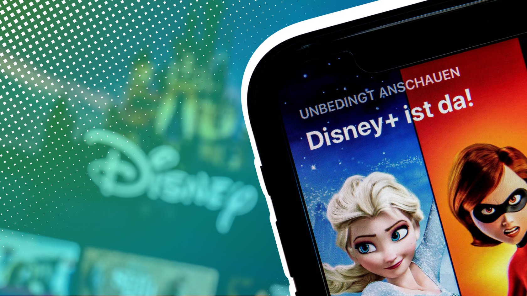 Disney+ auf Smartphone.