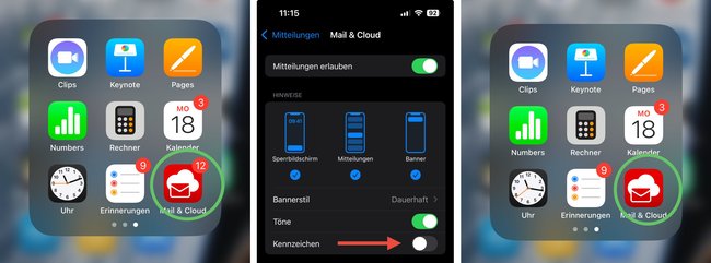 Kennzeichen auf dem iPhone entfernen.