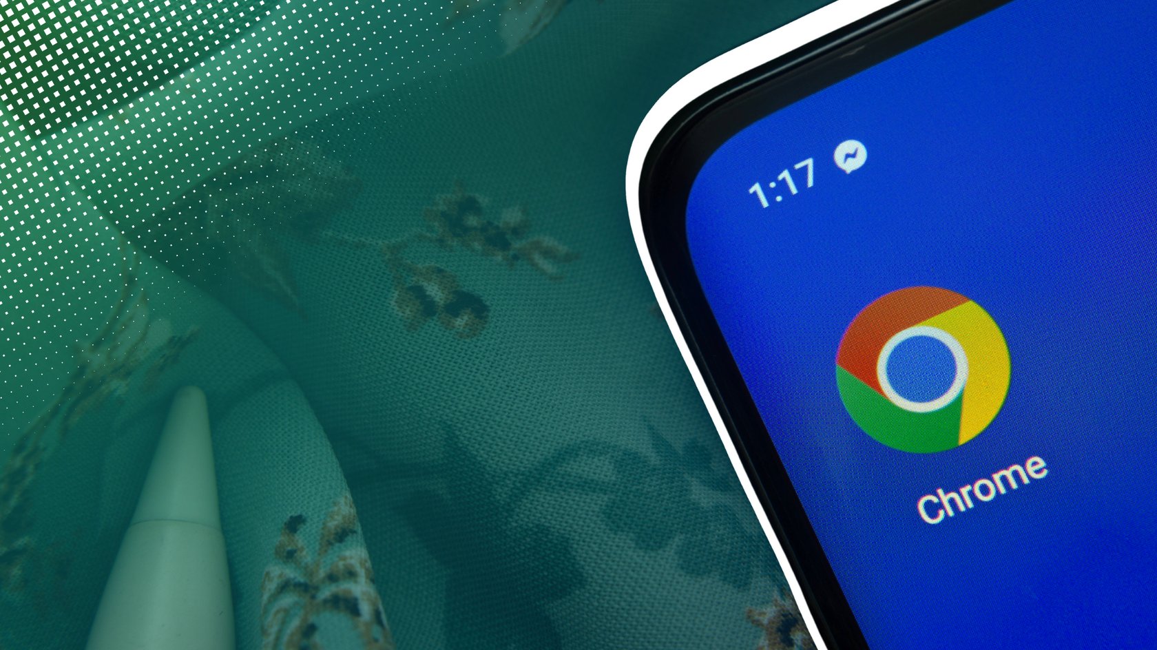 Chrome-Logo auf einem Smartphone