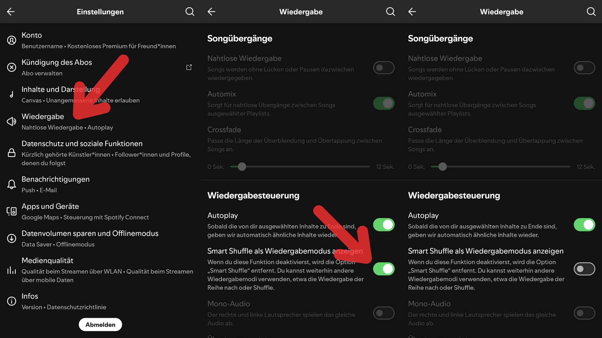So könnt ihr Smart-Shuffle am Mobilgerät permanent deaktivieren