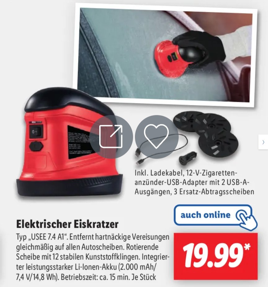 Elektrischer Eiskratzer Lidl-Prospekt