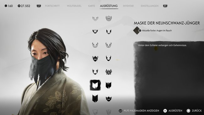 Maske der Neunschwanz-Jünger