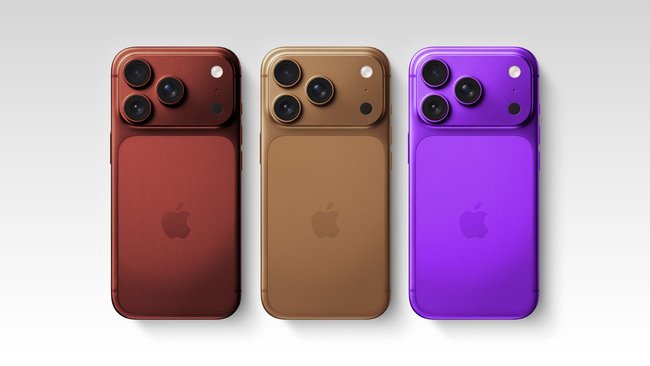 So stellen sich die Kollegen von MacRumors die neuen Farben des iPhon 18 Pro vor.