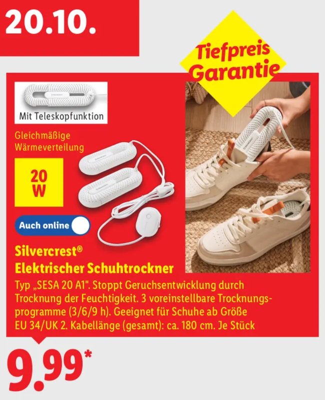 Lidl-Prospekt-Silvercrest-Schuhtrockner-Screenshot-GIGA