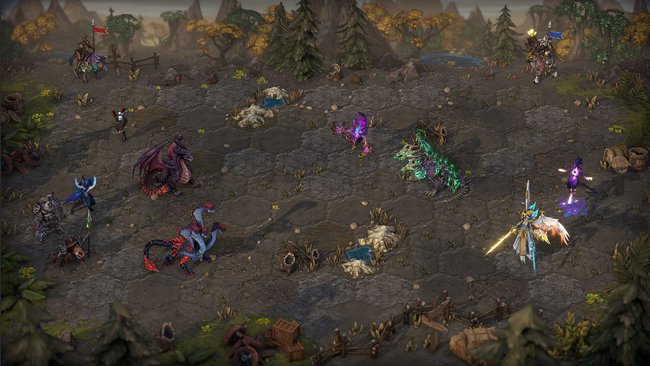 Der Kampf ist rundenbasiert und ihr könnt jede einzelne Kreatur auf eurer Seite befehligen.