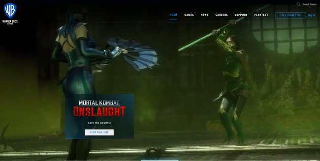 Warner Bros. Games Website