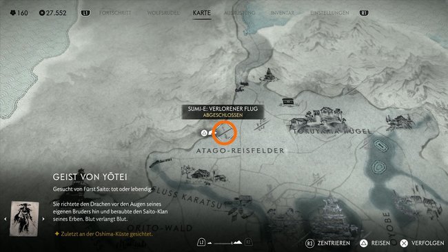 Fundort vom Sumi-e Verlorener Flug