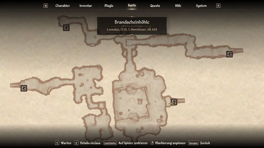 Karte einer Höhle in The Elder Scrolls 4: Oblivion Remastered.