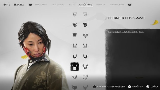 "Lodernder Geist"-Maske