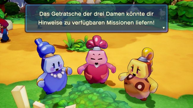 Die drei tratschenden Damen in Mario & Luigi: Brothership.