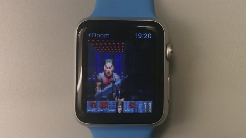 Doom auf der Apple Watch emuliert.