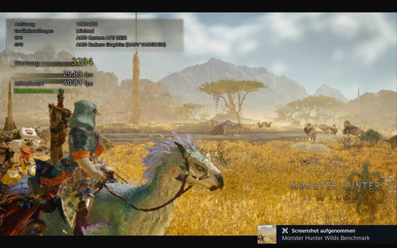 Screenshot MH Wilds Benchmark